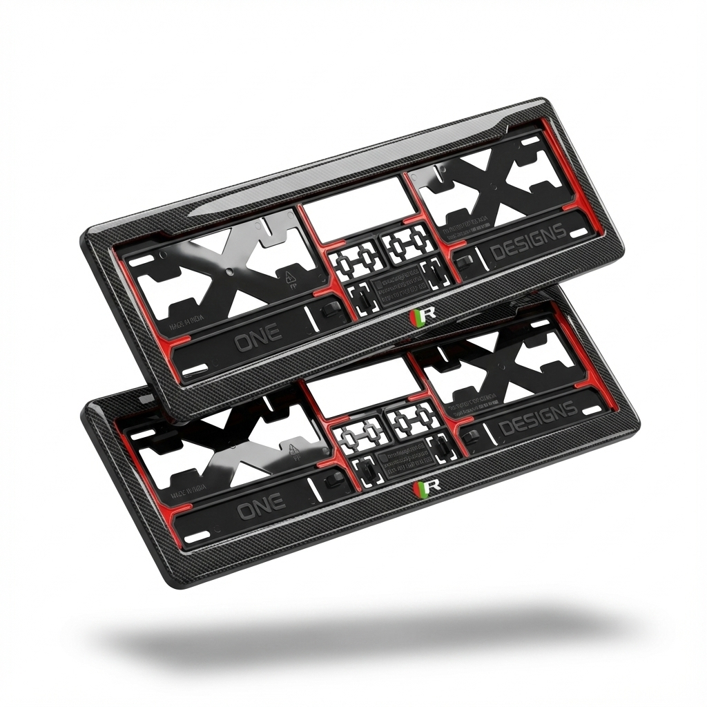 ONEDESIGNS Jaguar Edition Gel Number Plate Frame – Premium 3D Gloss Finish | Universal Fit for All Cars