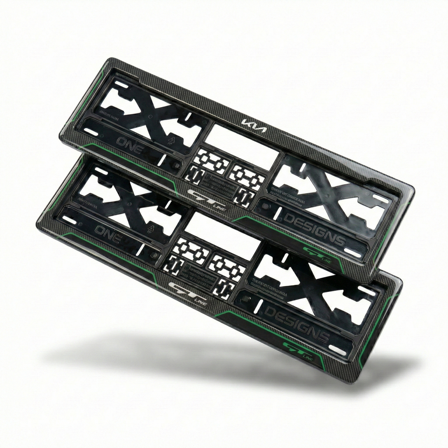 ONEDESIGNS Kia Edition Gel Number Plate Frame – Premium 3D Gloss Finish | Universal Fit for All Cars