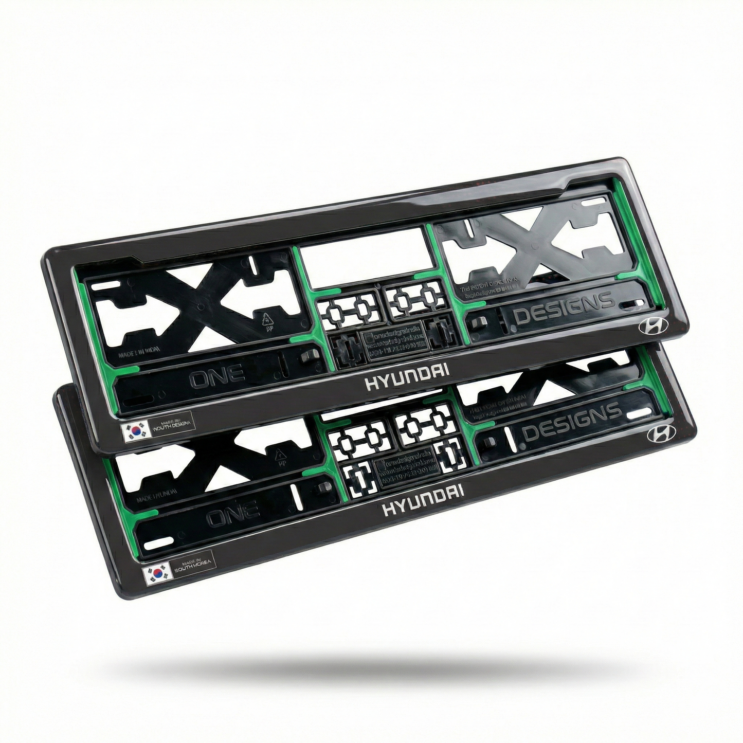 ONEDESIGNS Hyundai Edition Gel Number Plate Frame – Premium 3D Gloss Finish | Universal Fit for All Cars