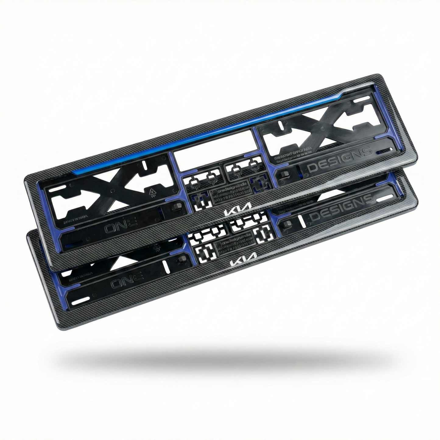 ONEDESIGNS Kia Edition Gel Number Plate Frame – Premium 3D Gloss Finish | Universal Fit for All Cars