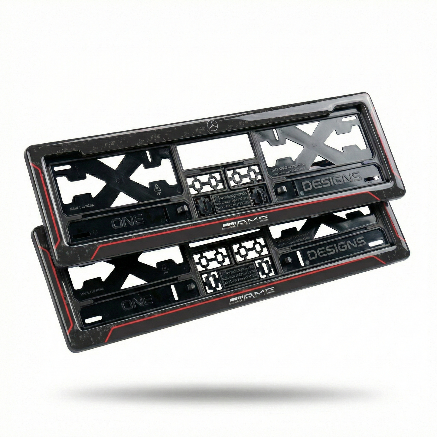 ONEDESIGNS Mercedes-Benz Edition Gel Number Plate Frame – Premium 3D Gloss Finish | Universal Fit for All Cars