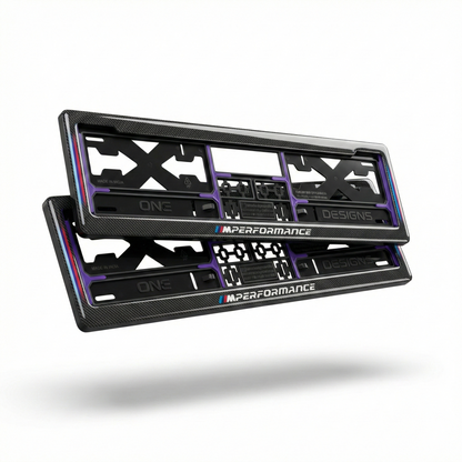 ONEDESIGNS BMW Edition Gel Number Plate Frame – Premium 3D Gloss Finish | Universal Fit for All Cars