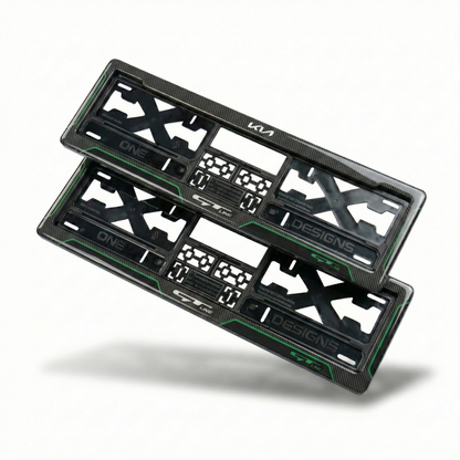 ONEDESIGNS Kia Edition Gel Number Plate Frame – Premium 3D Gloss Finish | Universal Fit for All Cars