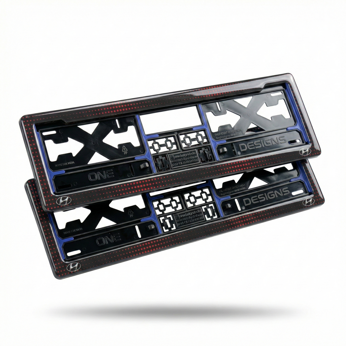 ONEDESIGNS Hyundai Edition Gel Number Plate Frame – Premium 3D Gloss Finish | Universal Fit for All Cars
