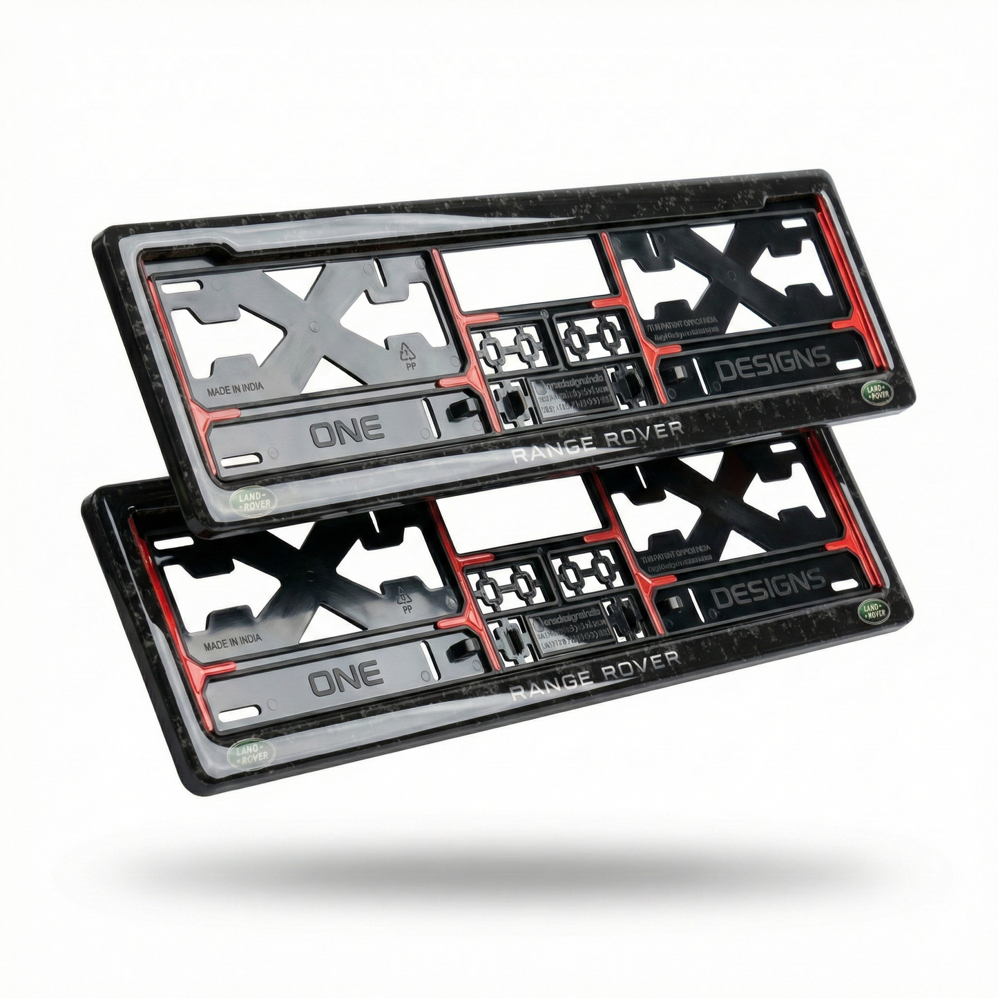 ONEDESIGNS Range Rover Edition Gel Number Plate Frame – Premium 3D Gloss Finish | Universal Fit for All Cars