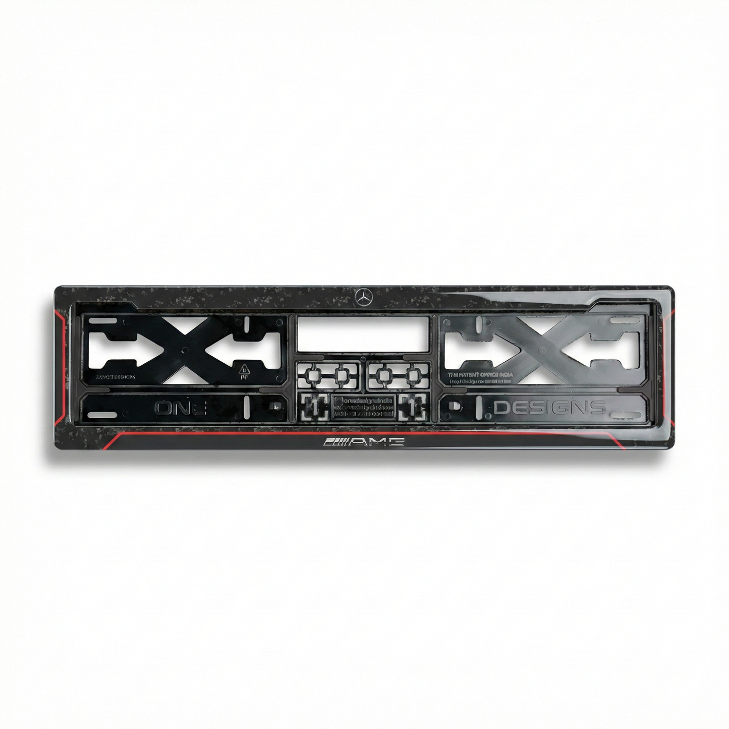 ONEDESIGNS Mercedes-Benz Edition Gel Number Plate Frame – Premium 3D Gloss Finish | Universal Fit for All Cars