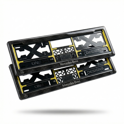 ONEDESIGNS Mercedes-Benz Edition Gel Number Plate Frame – Premium 3D Gloss Finish | Universal Fit for All Cars
