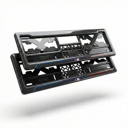 ONEDESIGNS BMW Edition Gel Number Plate Frame – Premium 3D Gloss Finish | Universal Fit for All Cars