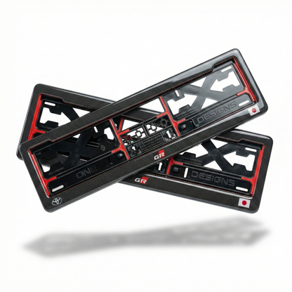 ONEDESIGNS Toyota Edition Gel Number Plate Frame – Premium 3D Gloss Finish | Universal Fit for All Cars