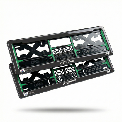 ONEDESIGNS Hyundai Edition Gel Number Plate Frame – Premium 3D Gloss Finish | Universal Fit for All Cars