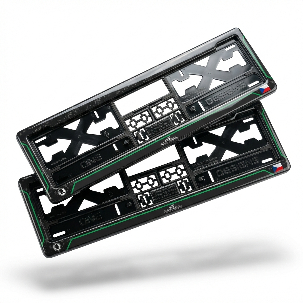 ONEDESIGNS Skoda Edition Gel Number Plate Frame – Premium 3D Gloss Finish | Universal Fit for All Cars