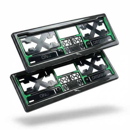 ONEDESIGNS Jaguar Edition Gel Number Plate Frame – Premium 3D Gloss Finish | Universal Fit for All Cars
