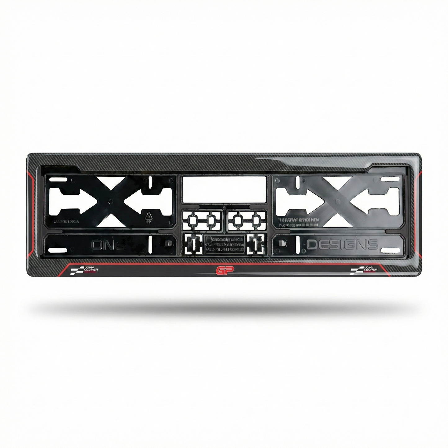 ONEDESIGNS Mini Cooper Edition Gel Number Plate Frame – Premium 3D Gloss Finish | Universal Fit for All Cars