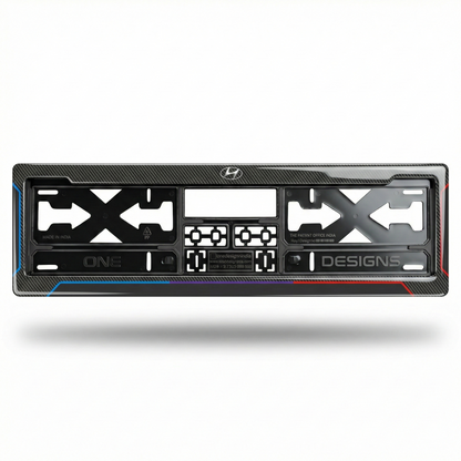 ONEDESIGNS Hyundai Edition Gel Number Plate Frame – Premium 3D Gloss Finish | Universal Fit for All Cars