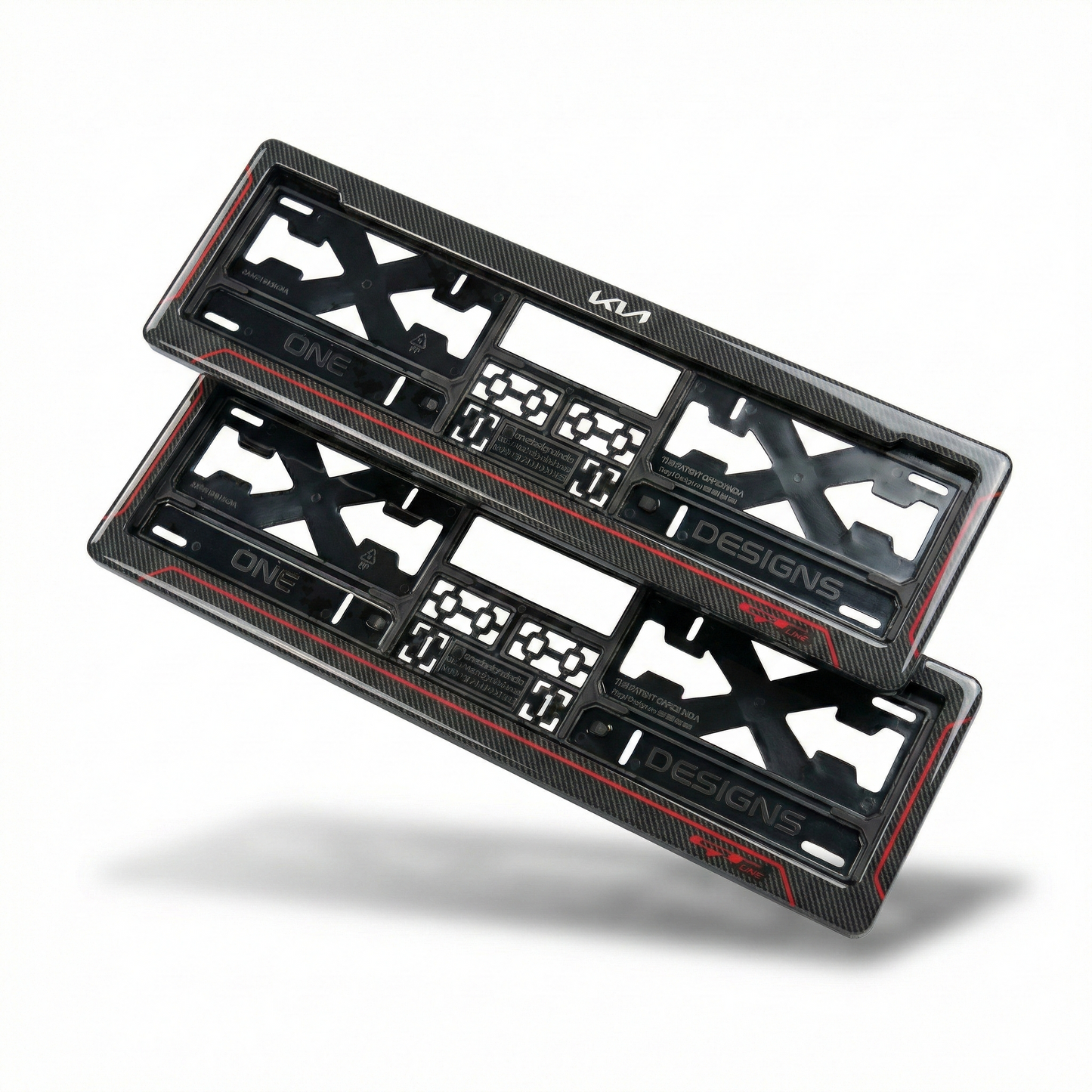 ONEDESIGNS Kia Edition Gel Number Plate Frame – Premium 3D Gloss Finish | Universal Fit for All Cars