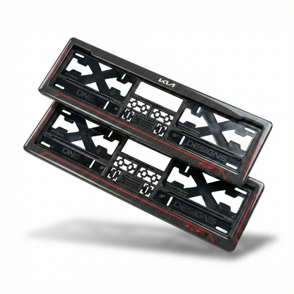 ONEDESIGNS Kia Edition Gel Number Plate Frame – Premium 3D Gloss Finish | Universal Fit for All Cars