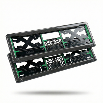 ONEDESIGNS Mercedes-Benz Edition Gel Number Plate Frame – Premium 3D Gloss Finish | Universal Fit for All Cars