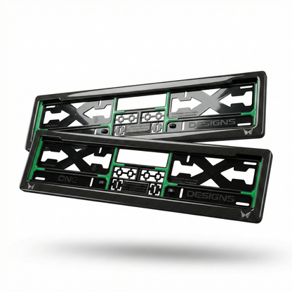 ONEDESIGNS Mahindra Edition Gel Number Plate Frame – Premium 3D Gloss Finish | Universal Fit for All Cars