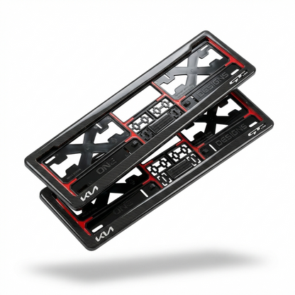 ONEDESIGNS Kia Edition Gel Number Plate Frame – Premium 3D Gloss Finish | Universal Fit for All Cars