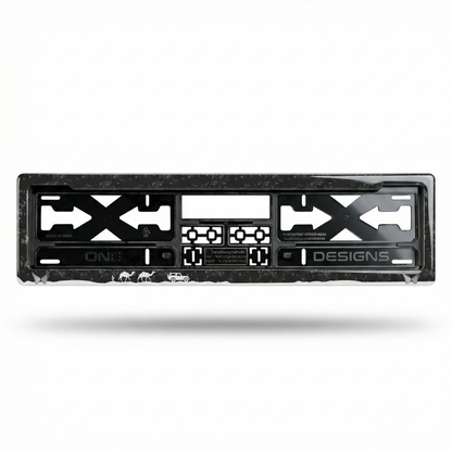 ONEDESIGNS Mahindra Edition Gel Number Plate Frame – Premium 3D Gloss Finish | Universal Fit for All Cars