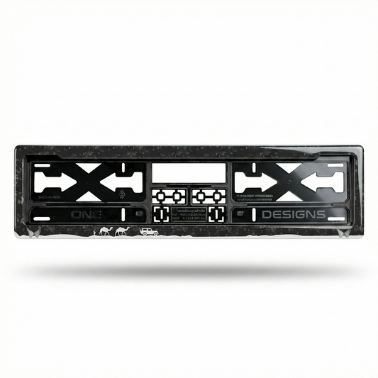 ONEDESIGNS Mahindra Edition Gel Number Plate Frame – Premium 3D Gloss Finish | Universal Fit for All Cars