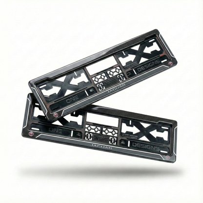 ONEDESIGNS Jaguar Edition Gel Number Plate Frame – Premium 3D Gloss Finish | Universal Fit for All Cars