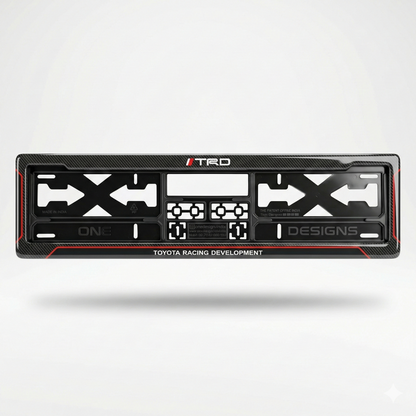 ONEDESIGNS Toyota Edition Gel Number Plate Frame – Premium 3D Gloss Finish | Universal Fit for All Cars