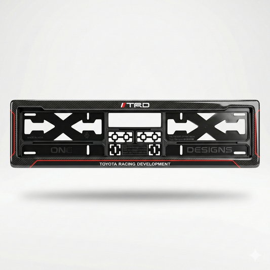 ONEDESIGNS Toyota Edition Gel Number Plate Frame – Premium 3D Gloss Finish | Universal Fit for All Cars