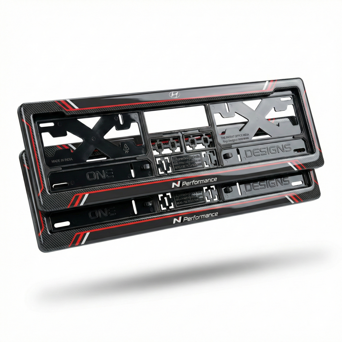 ONEDESIGNS Hyundai Edition Gel Number Plate Frame – Premium 3D Gloss Finish | Universal Fit for All Cars