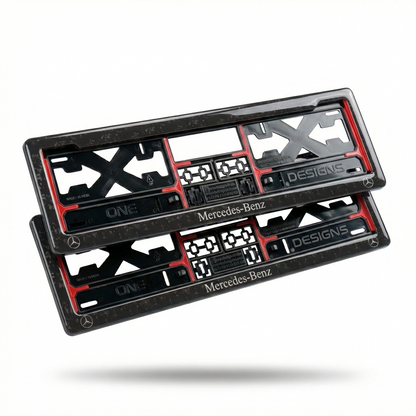 ONEDESIGNS Mercedes-Benz Edition Gel Number Plate Frame – Premium 3D Gloss Finish | Universal Fit for All Cars