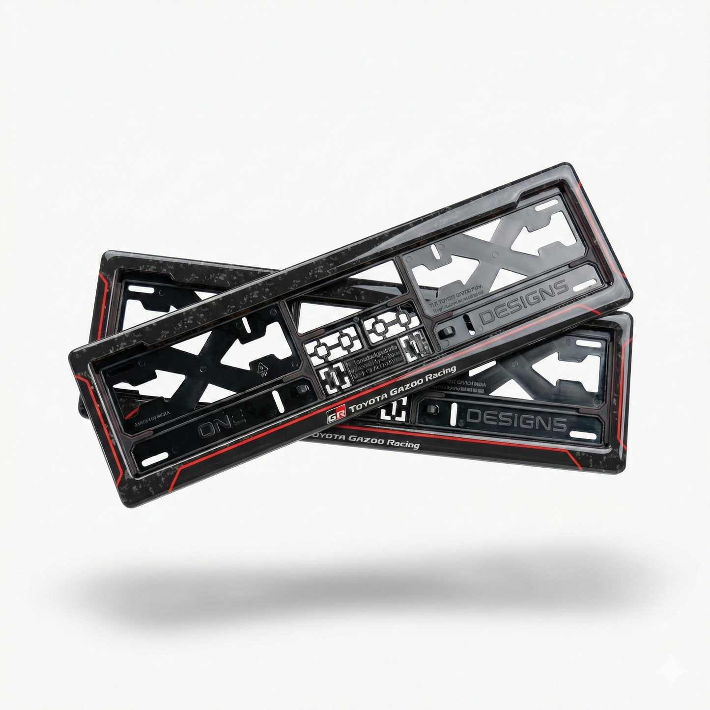 ONEDESIGNS Toyota Edition Gel Number Plate Frame – Premium 3D Gloss Finish | Universal Fit for All Cars