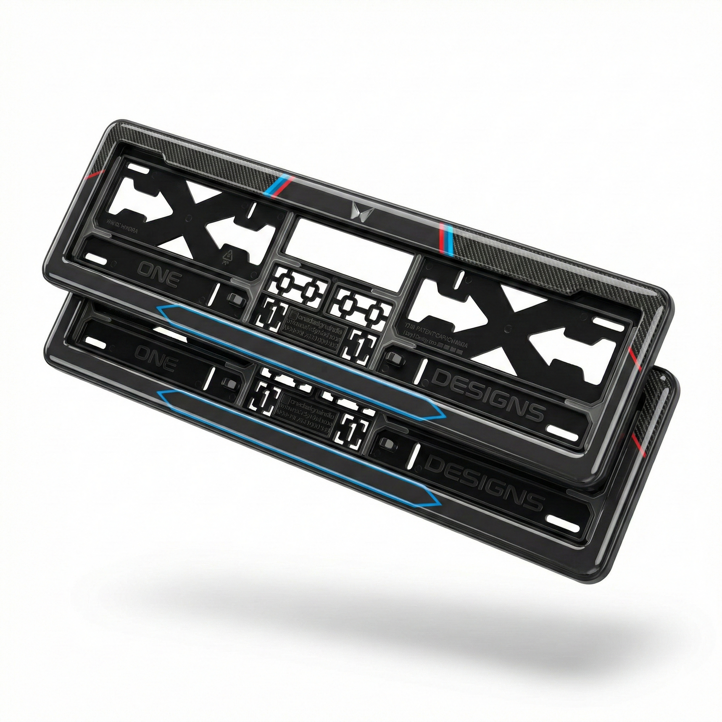 ONEDESIGNS Mahindra Edition Gel Number Plate Frame – Premium 3D Gloss Finish | Universal Fit for All Cars