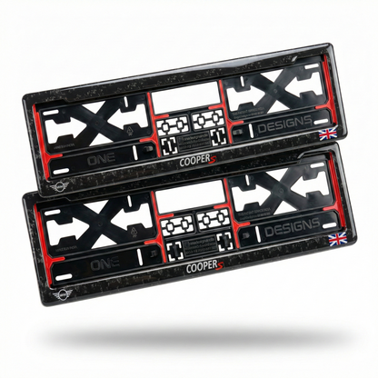 ONEDESIGNS Mini Cooper Edition Gel Number Plate Frame – Premium 3D Gloss Finish | Universal Fit for All Cars