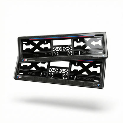 ONEDESIGNS BMW Edition Gel Number Plate Frame – Premium 3D Gloss Finish | Universal Fit for All Cars