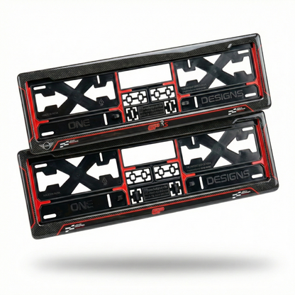 ONEDESIGNS Mini Cooper Edition Gel Number Plate Frame – Premium 3D Gloss Finish | Universal Fit for All Cars