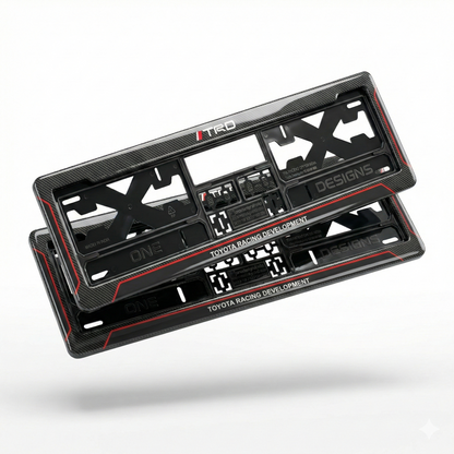 ONEDESIGNS Toyota Edition Gel Number Plate Frame – Premium 3D Gloss Finish | Universal Fit for All Cars