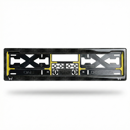 ONEDESIGNS Mahindra Edition Gel Number Plate Frame – Premium 3D Gloss Finish | Universal Fit for All Cars