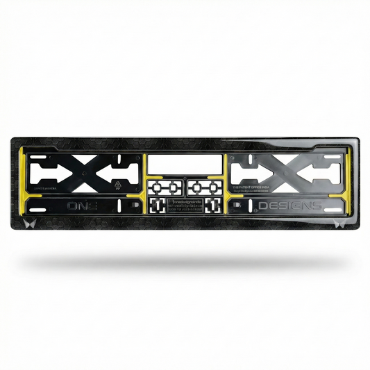 ONEDESIGNS Mahindra Edition Gel Number Plate Frame – Premium 3D Gloss Finish | Universal Fit for All Cars