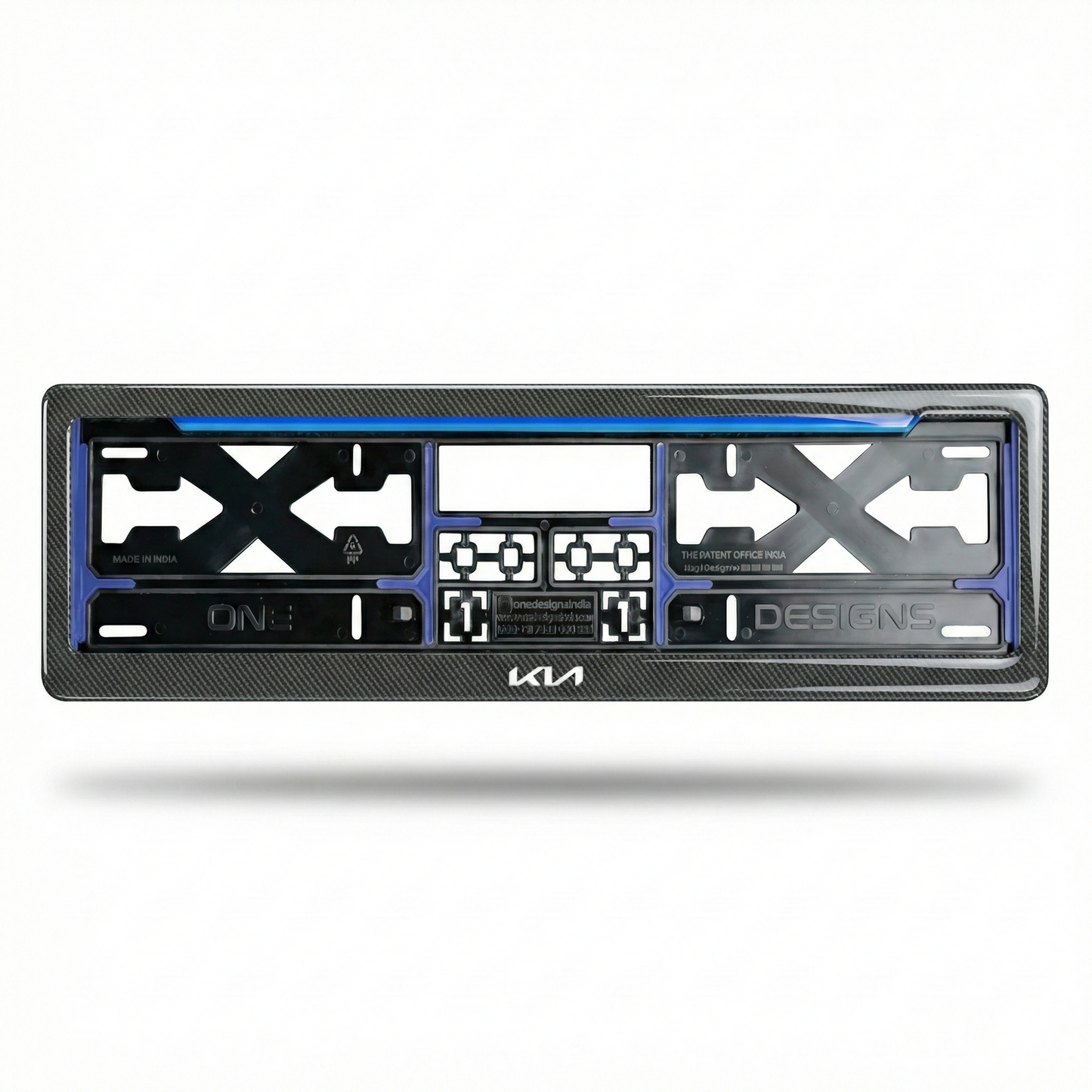 ONEDESIGNS Kia Edition Gel Number Plate Frame – Premium 3D Gloss Finish | Universal Fit for All Cars