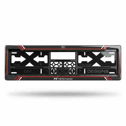 ONEDESIGNS Hyundai Edition Gel Number Plate Frame – Premium 3D Gloss Finish | Universal Fit for All Cars