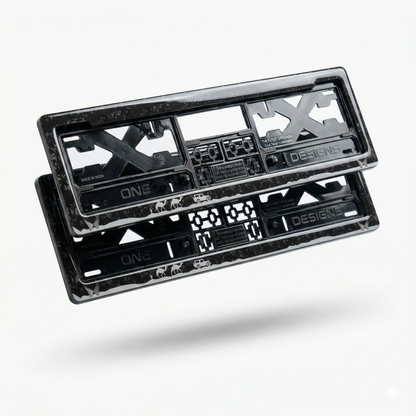 ONEDESIGNS Mahindra Edition Gel Number Plate Frame – Premium 3D Gloss Finish | Universal Fit for All Cars