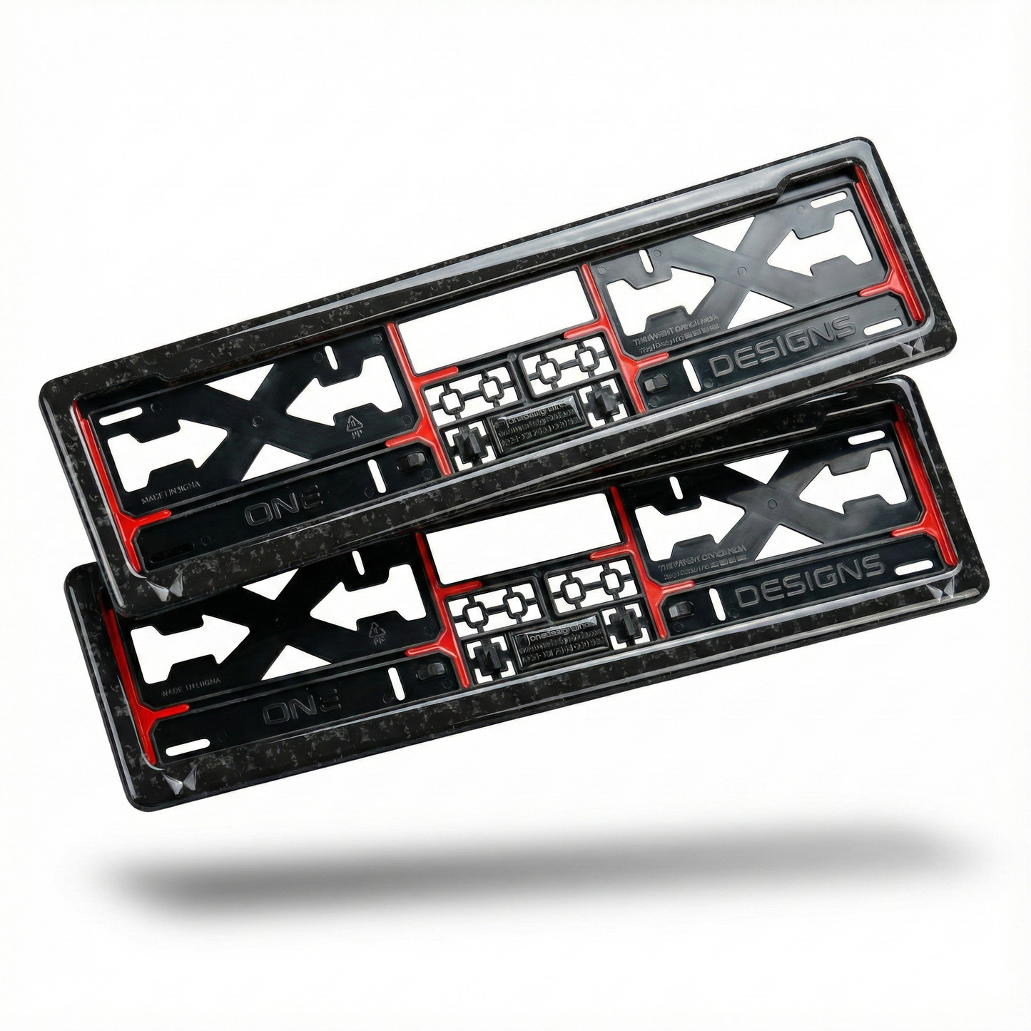 ONEDESIGNS Mahindra Edition Gel Number Plate Frame – Premium 3D Gloss Finish | Universal Fit for All Cars