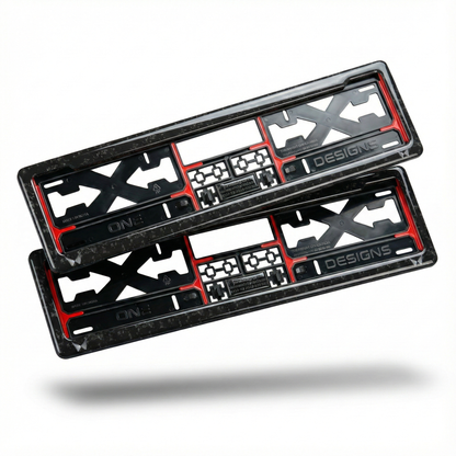 ONEDESIGNS Mahindra Edition Gel Number Plate Frame – Premium 3D Gloss Finish | Universal Fit for All Cars