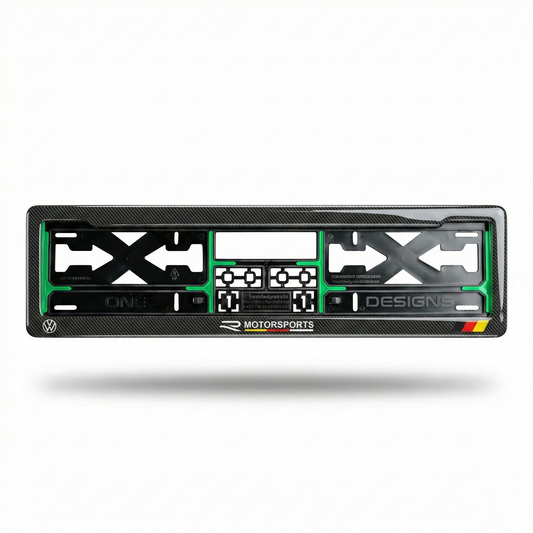 ONEDESIGNS Volkswagen Edition Gel Number Plate Frame – Premium 3D Gloss Finish | Universal Fit for All Cars
