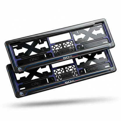 ONEDESIGNS BMW Edition Gel Number Plate Frame – Premium 3D Gloss Finish | Universal Fit for All Cars