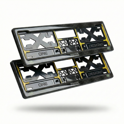 ONEDESIGNS Range Rover Edition Gel Number Plate Frame – Premium 3D Gloss Finish | Universal Fit for All Cars
