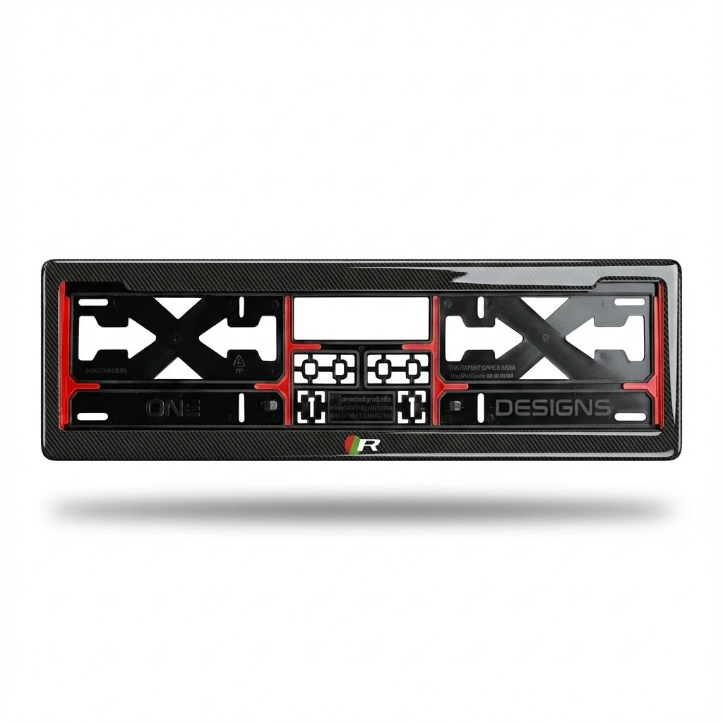 ONEDESIGNS Jaguar Edition Gel Number Plate Frame – Premium 3D Gloss Finish | Universal Fit for All Cars